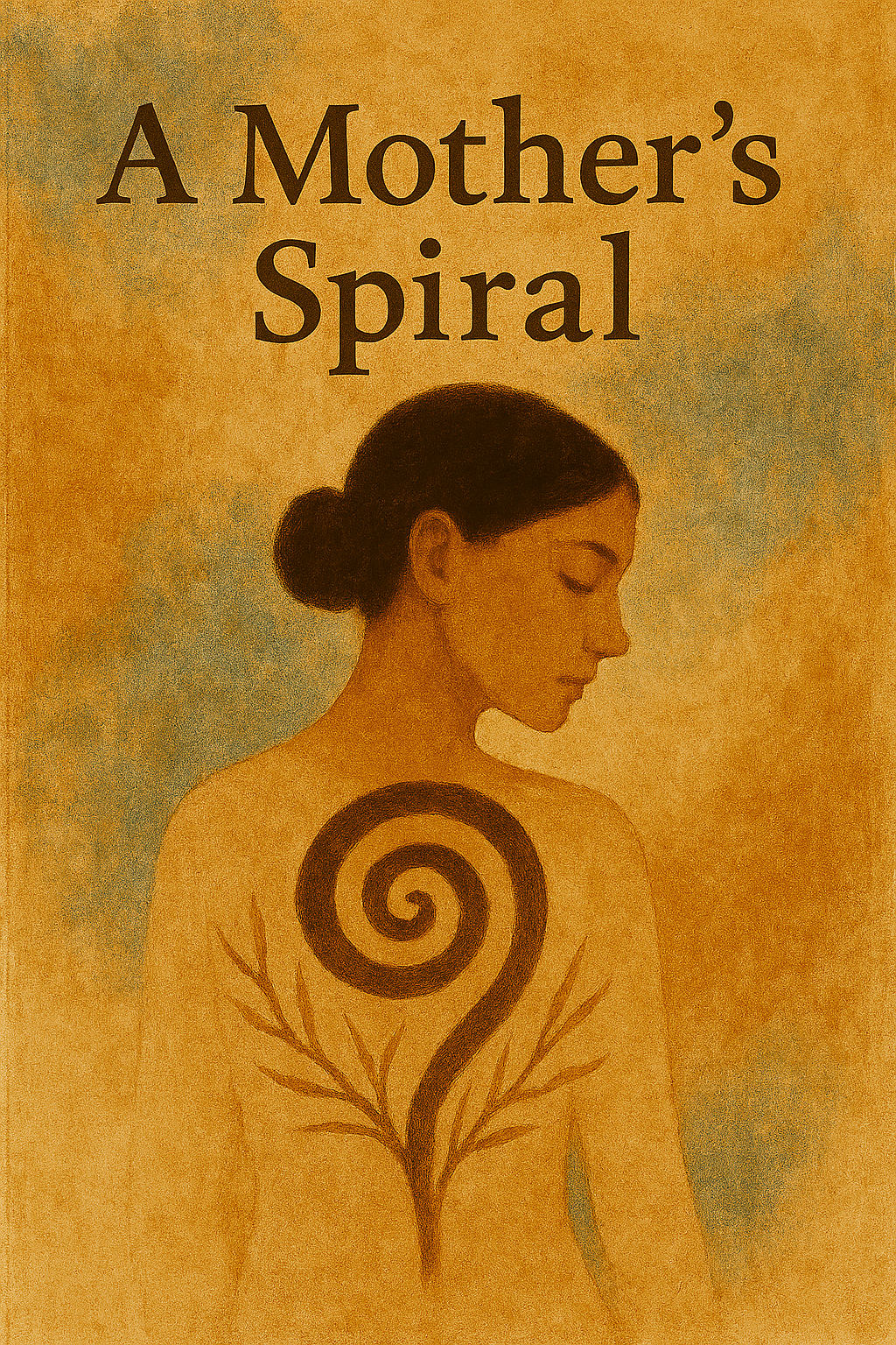 A Mother's Spiral - book cover featuring a woman with a spiral motif